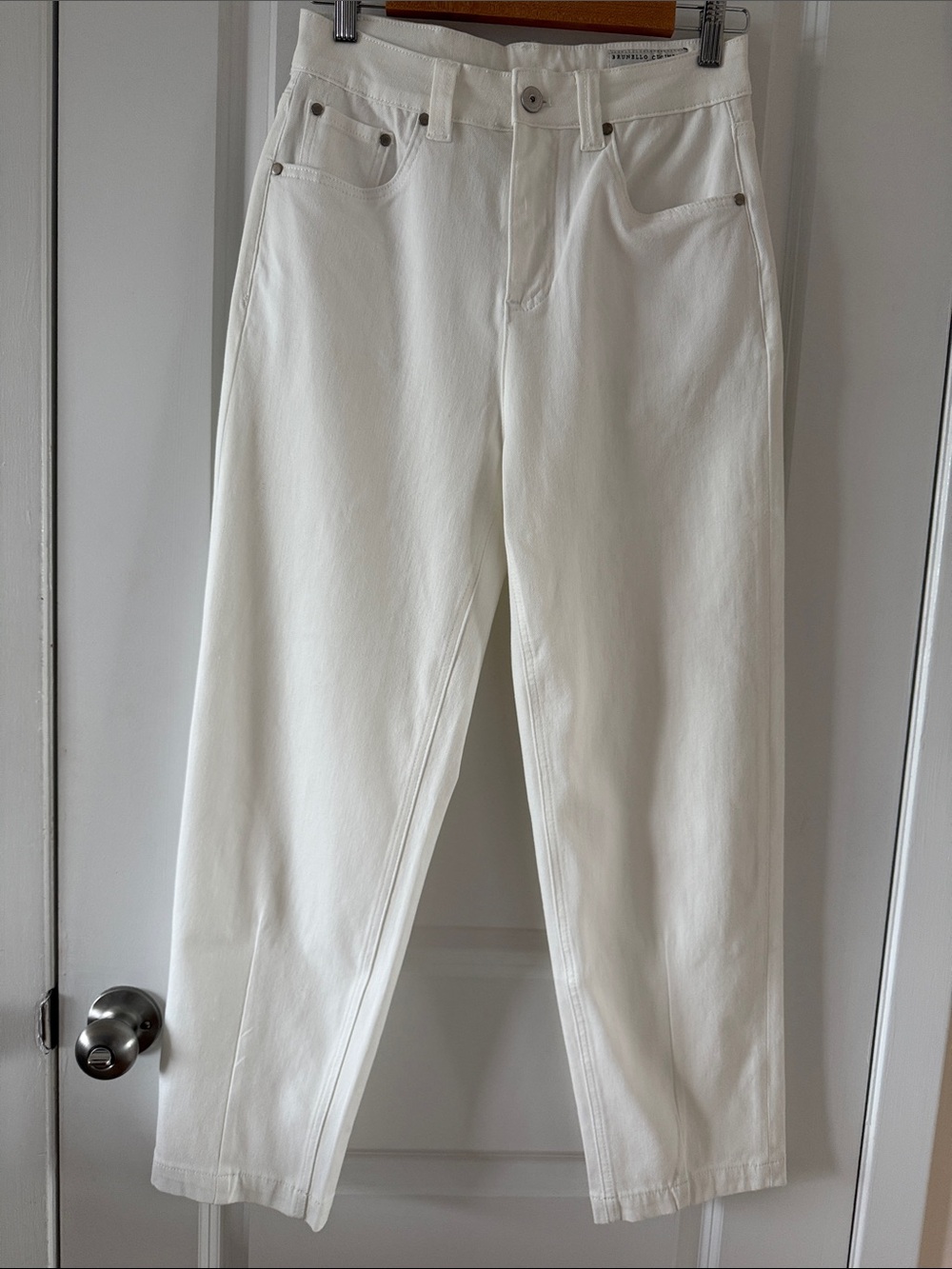 Brunello Cucinelli High-Rise White Jeans for Women